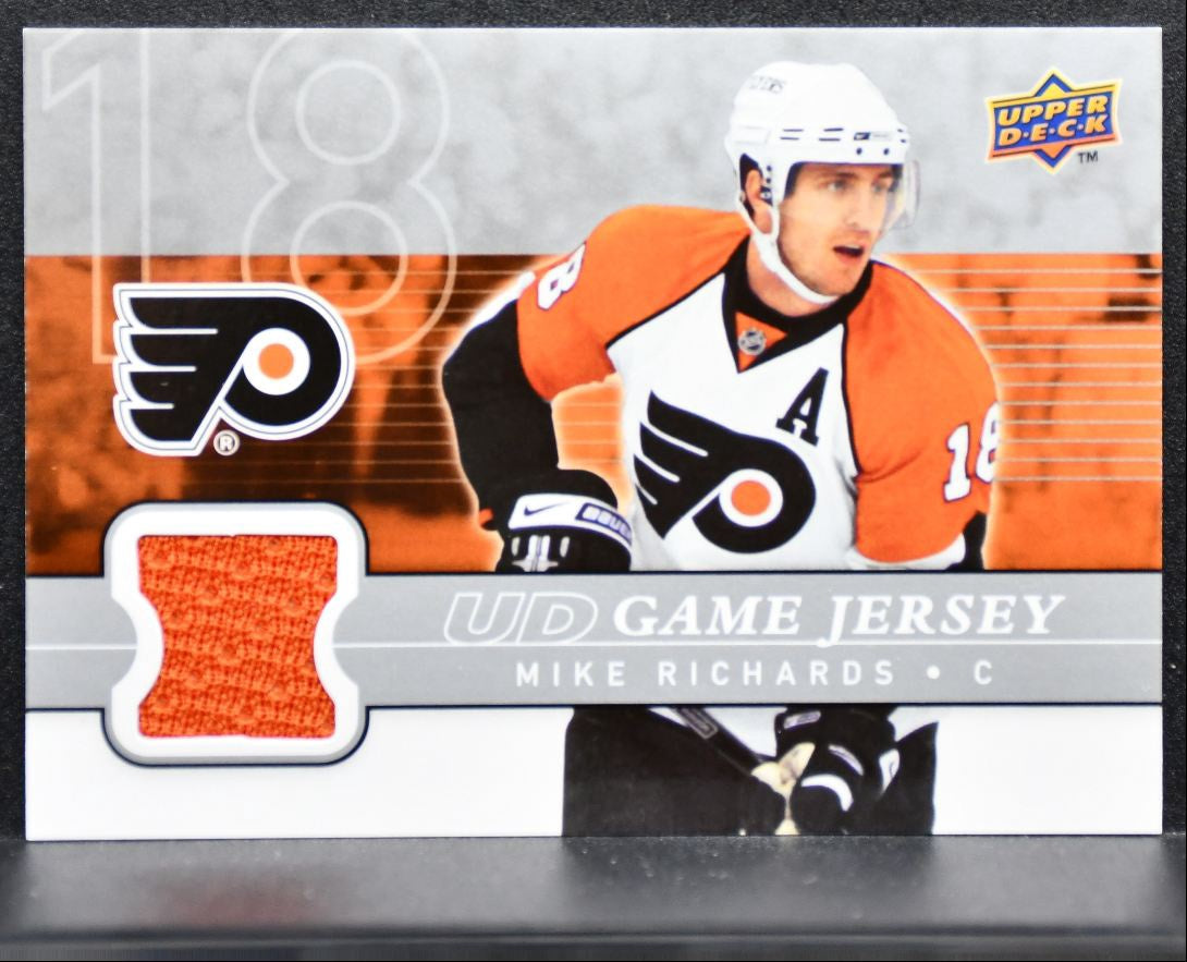 2008-09 Upper Deck Series 1 UD Game Jerseys Mike Richards Flyers Jersey 1564