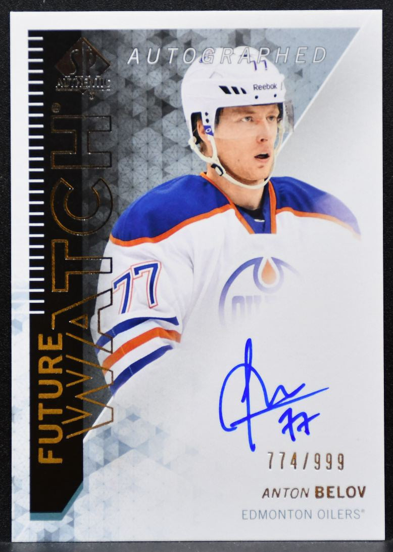 2013-14 SP Authentic Future Watch Auto Anton Belov Oilers RC Auto 774/999 6860