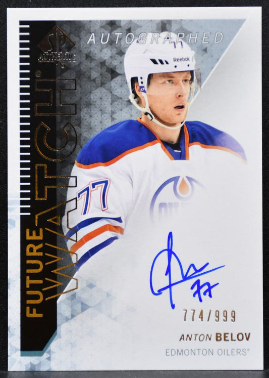 2013-14 SP Authentic Future Watch Auto Anton Belov Oilers RC Auto 774/999 6860
