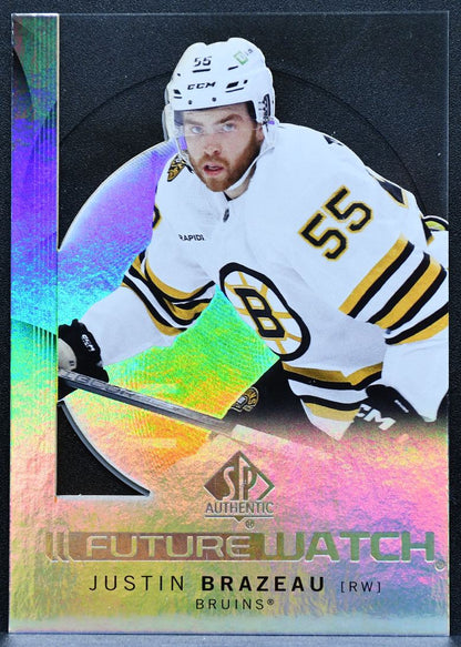 2024-25 SP Authentic Future Watch Acetate Justin Brazeau 129 Bruins RC 7934