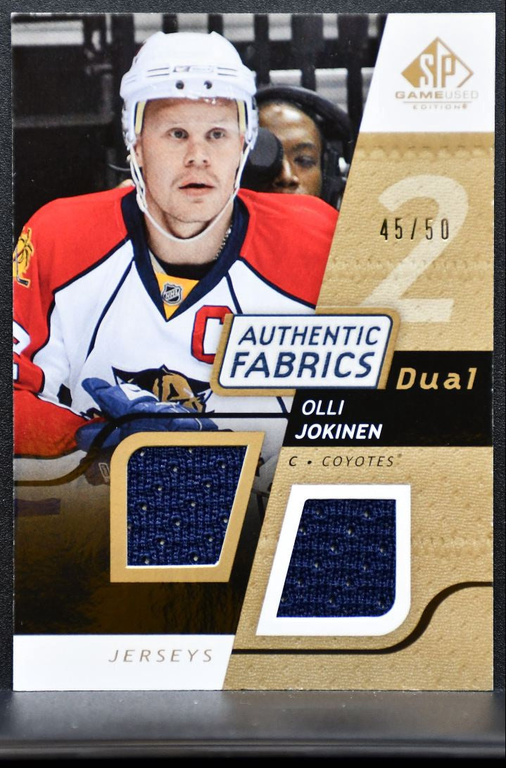 2008-09 SP Game Used Authentic Fabrics Dual Gold Jokinen 45/50 Jersey 5654
