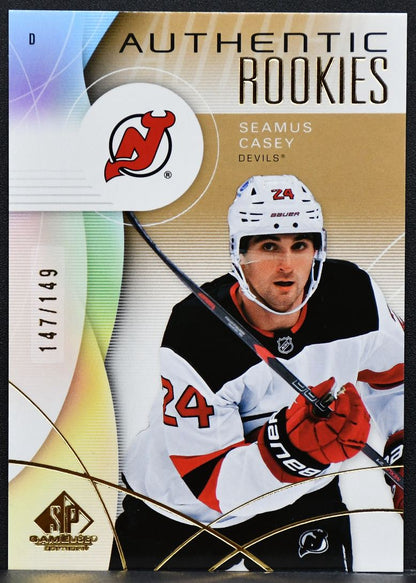 24-25 SP Game Used Authentic RCs Gold Seamus Casey 228 Devils RC 147/149 7504