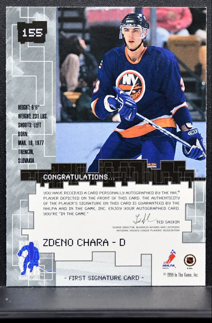 1999-100 Be a Player Millennium Signature Series Auto Zdeno Chara Auto 0185