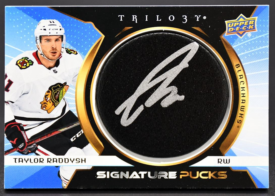 2023-24 UD Trilogy Taylor Raddysh SP-TR Chicago Blackhawks Auto