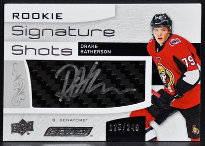 2018-19 UD Engrained Rookie Signature Shots Drake Batherson RSS-BA  RC Auto 249
