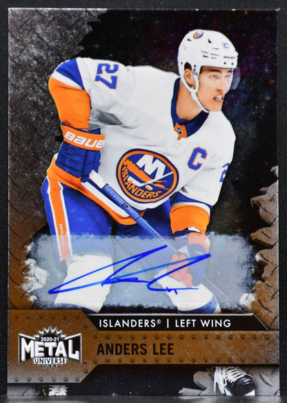 2020-21 Skybox Metal Universe Autographs Anders Lee 65 Auto 5003