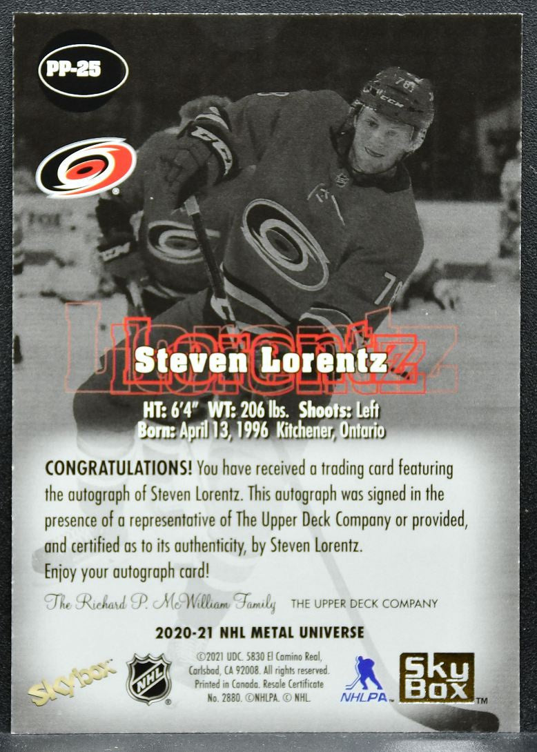 2020-21 Skybox Metal Universe 97-98 Premium Prospects Lorentz RC Auto 9073