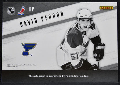 2010-11 Panini Zenith Yours Truly David Perron DP St. Louis Blues Auto 2756