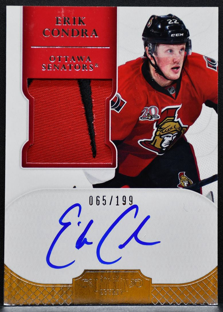 2011-12 Panini Dominion Patch Auto Erik Condra Senators Auto 065/199 Patch 1469