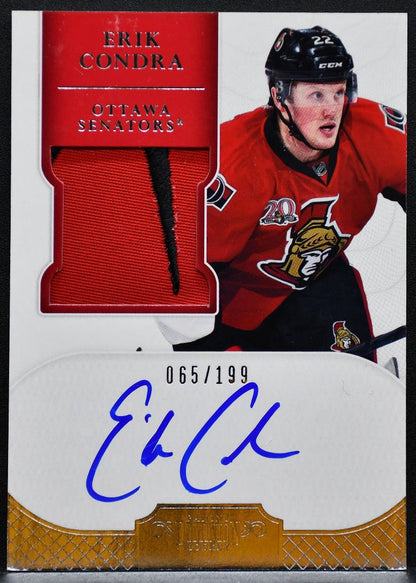 2011-12 Panini Dominion Patch Auto Erik Condra Senators Auto 065/199 Patch 1469