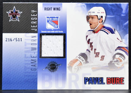 2002-03 Pacific Vanguard Jersey Pavel Bure New York Rangers 216/511 Jersey 7508