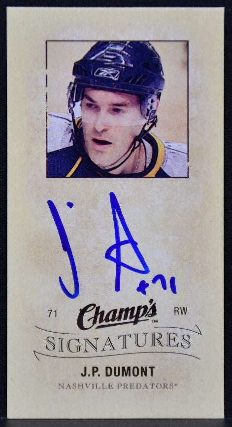 2009-10 Upper Deck Champ's Signatures J.P. Dumont CS-JD Auto 3443