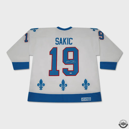Joe Sakic Autographed 92 Quebec Nordiques Home CCM Jersey