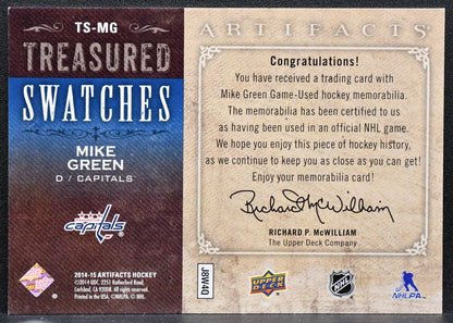 2014-15 UD Artifacts Treasured Swatches Jerseys Blue Mike Green Jersey 4713
