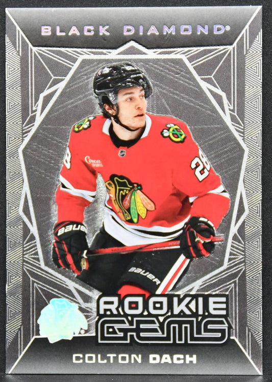 2025-26 UD Black Diamond RC Gems Colton Dach RG-CD Chicago Blackhawks RC 399/399 2692