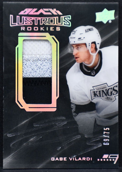 2021-22 UD Black Lustrous Rookies Gabe Vilardi LPA-GV  RC Auto 69/75