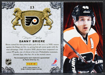 2011-12 Panini Crown Royale All the King's Men Danny Briere Flyers Jersey 9721