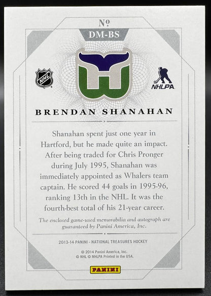 2013-14 Panini Dual Memorabilia Prime Brendan Shanahan Hartford Auto /25 Jersey