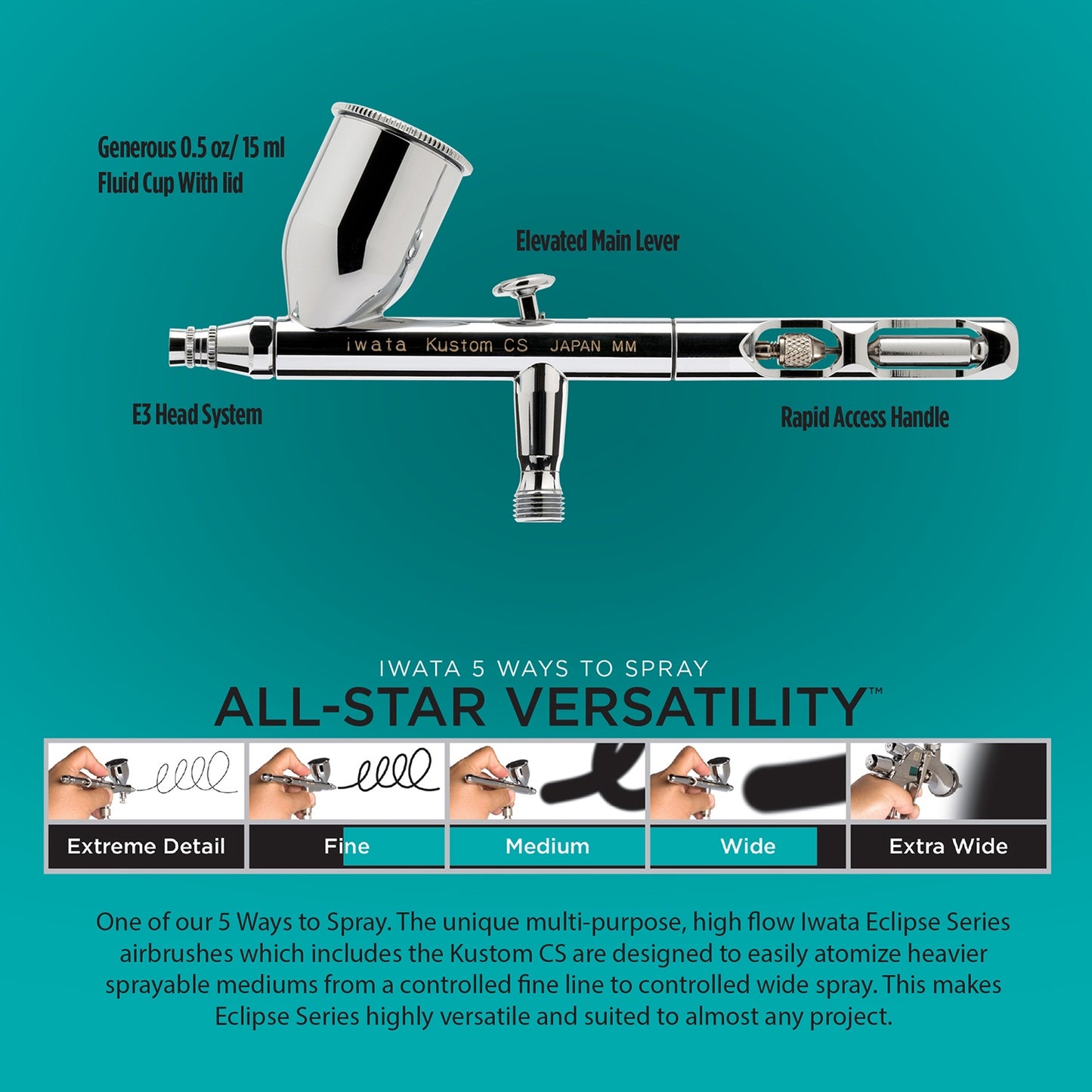 Iwata Vault Kustom CS Gravity Feed Dual Action Airbrush (Limited Edition)