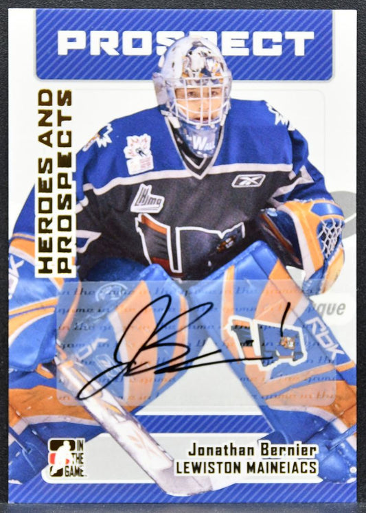 2006-07 In The Game Heroes and Prospects Autographs Jonathan Bernier Auto 2847