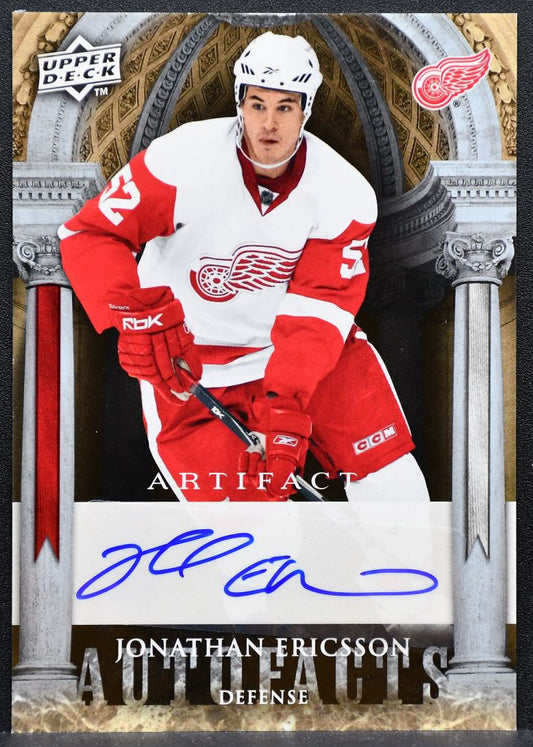 2009-10 Upper Deck Artifacts Autofacts Jonathan Ericsson Red Wings Auto 9336