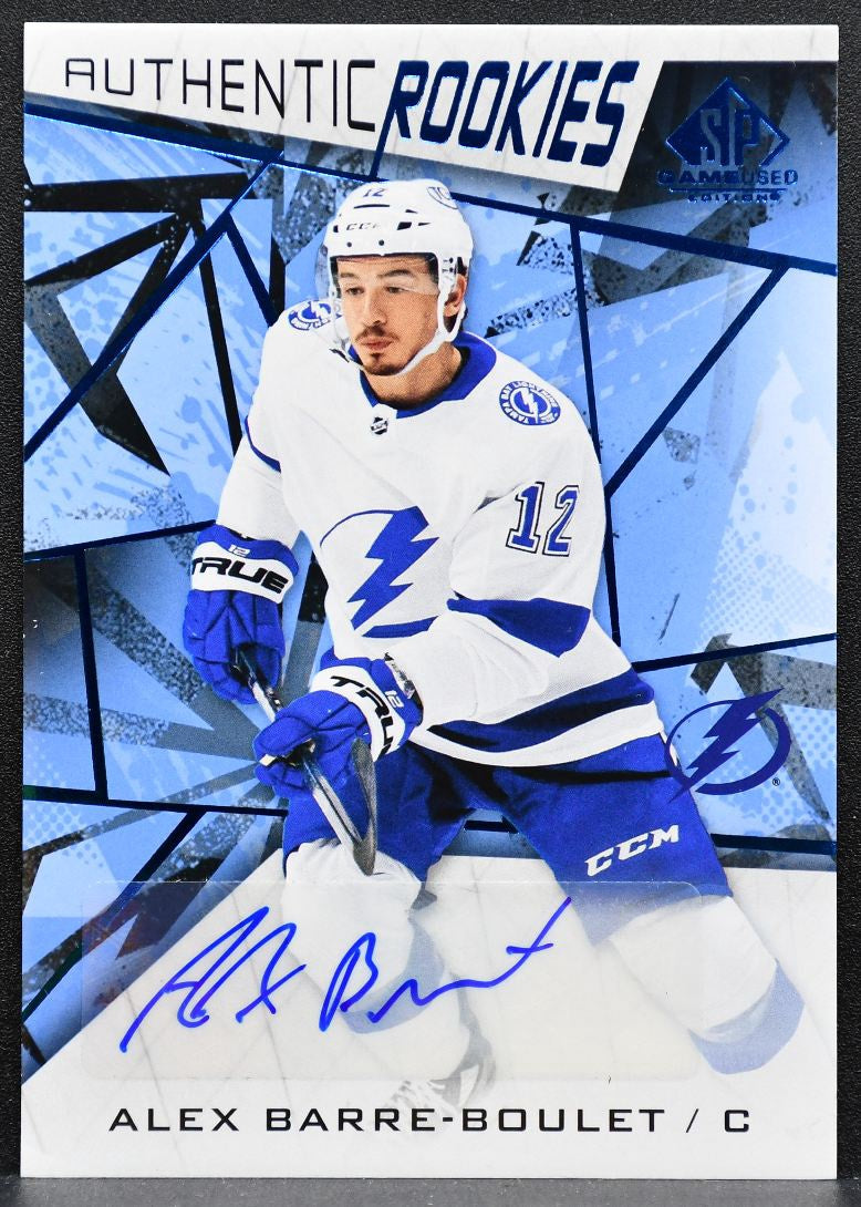 2021-22 SP Game Used Blue Authentic Rookies Auto Barre-Boulet RC Auto 2817