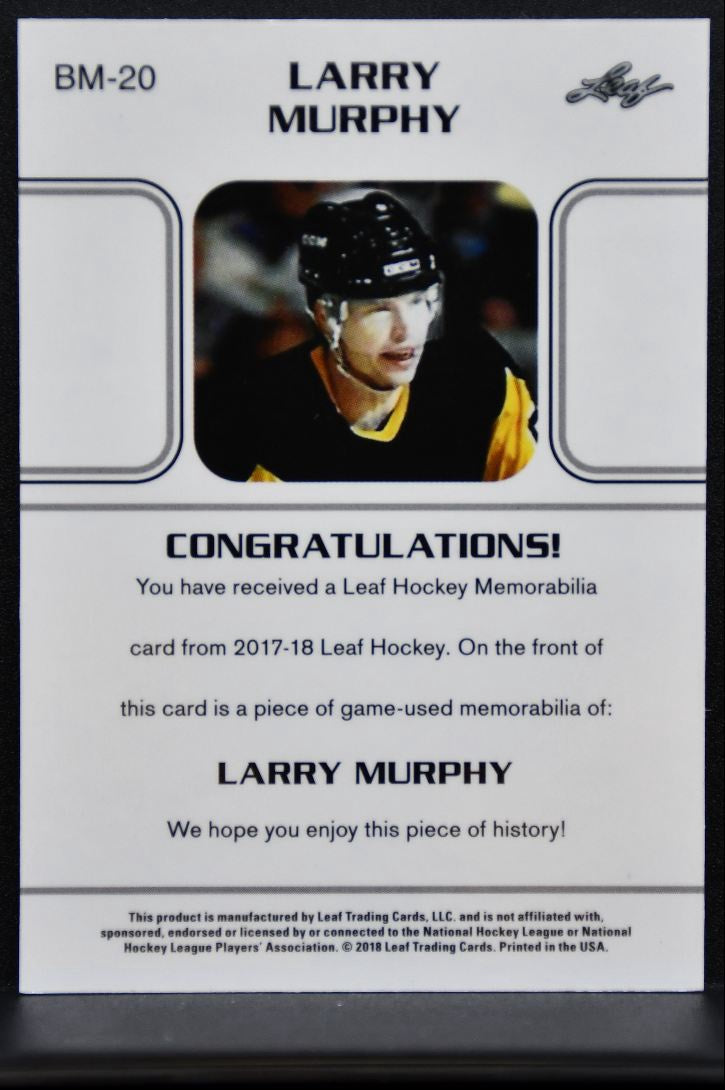 2017-18 Leaf 1990 Memorabilia Larry Murphy BM-20 11/25 Jersey 5661