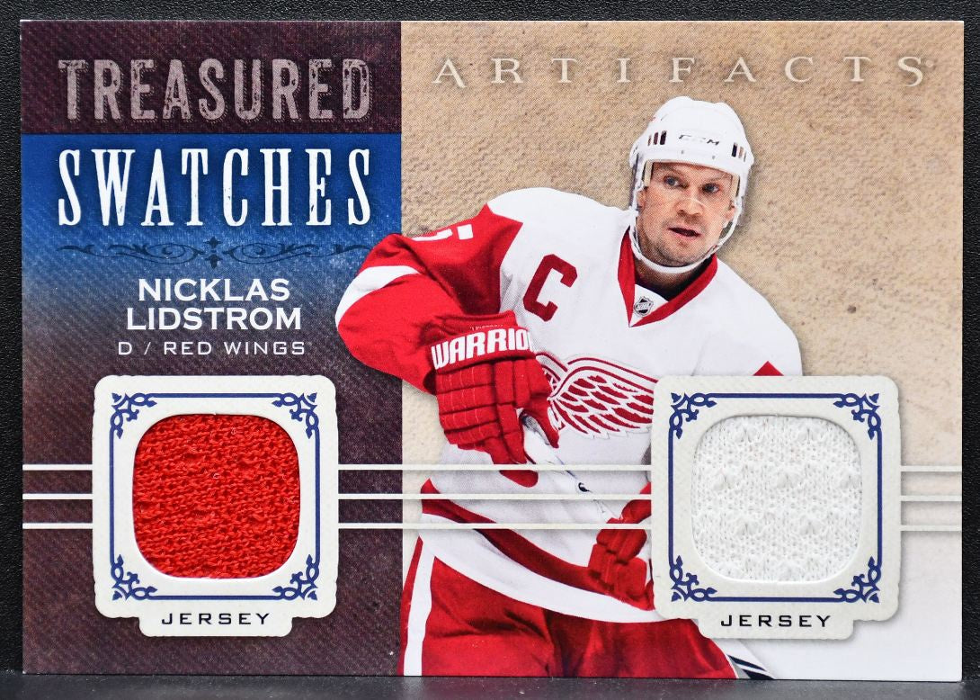 2014-15 UD Artifacts Treasured Swatches Jerseys Blue Lidstrom Jersey 0653