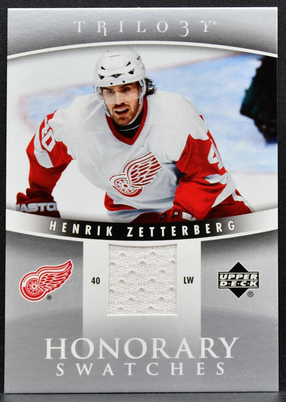 2006-07 UD Trilogy Honorary Swatches Henrik Zetterberg Red Wings Jersey 2266