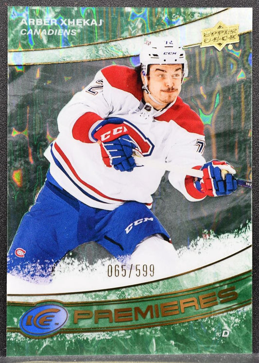 2022-23 UD Ice Premieres Green Arber Xhekaj 234 Canadiens RC 065/599 7849