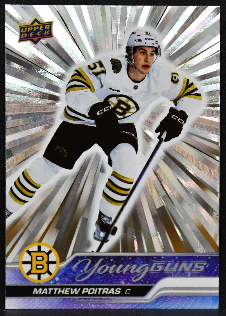 2023-24 UD Series 2 Young Guns Outburst Matthew Poitras 478 Boston Bruins RC 3711