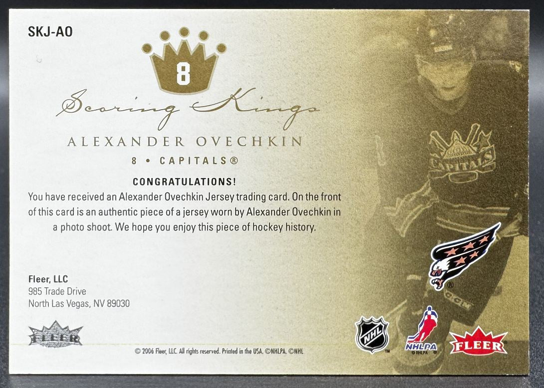 2006-07 Ultra Scoring Kings Jerseys Alexander Ovechkin Jersey
