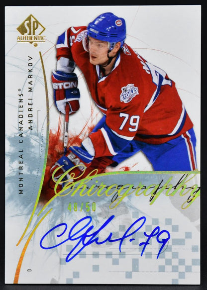 2009-10 SP Authentic Chirography Andrei Markov AM Auto 48/50
