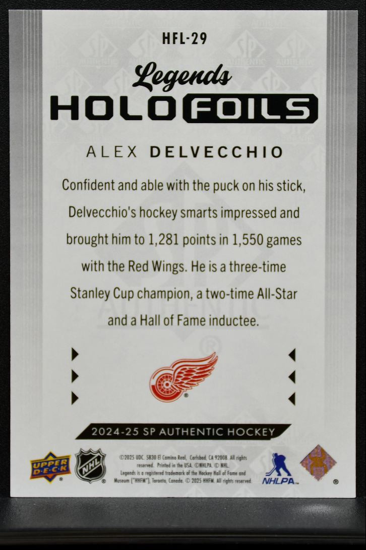 2024-25 SP Authentic Legends Holofoils Alex Delvecchio HFL-29 Wings 9247
