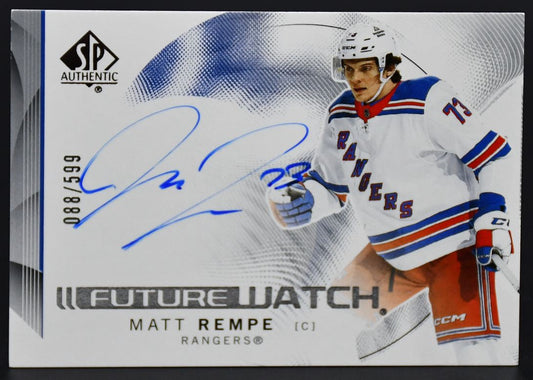 2024-25 SP Authentic Future Watch Horizontal Auto Matt Rempe 109 Auto 088/599