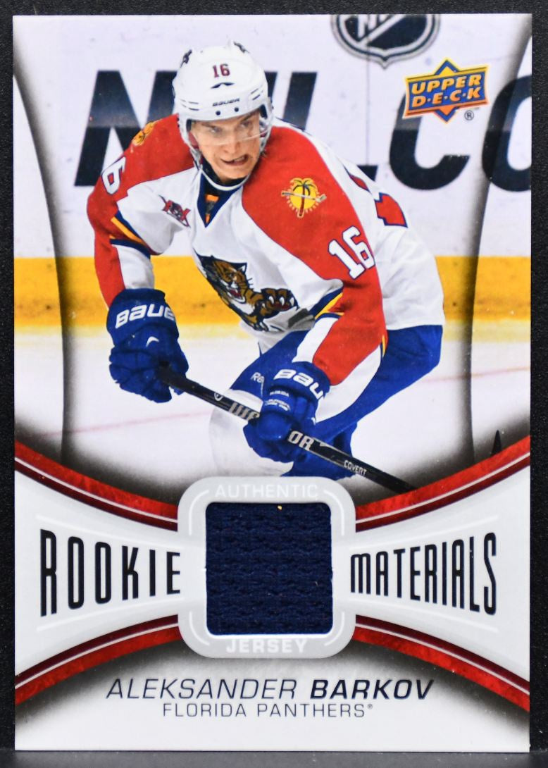 2013-14 UD Series 2 Rookie Materials Aleksander Barkov Panthers RC Jersey 7423