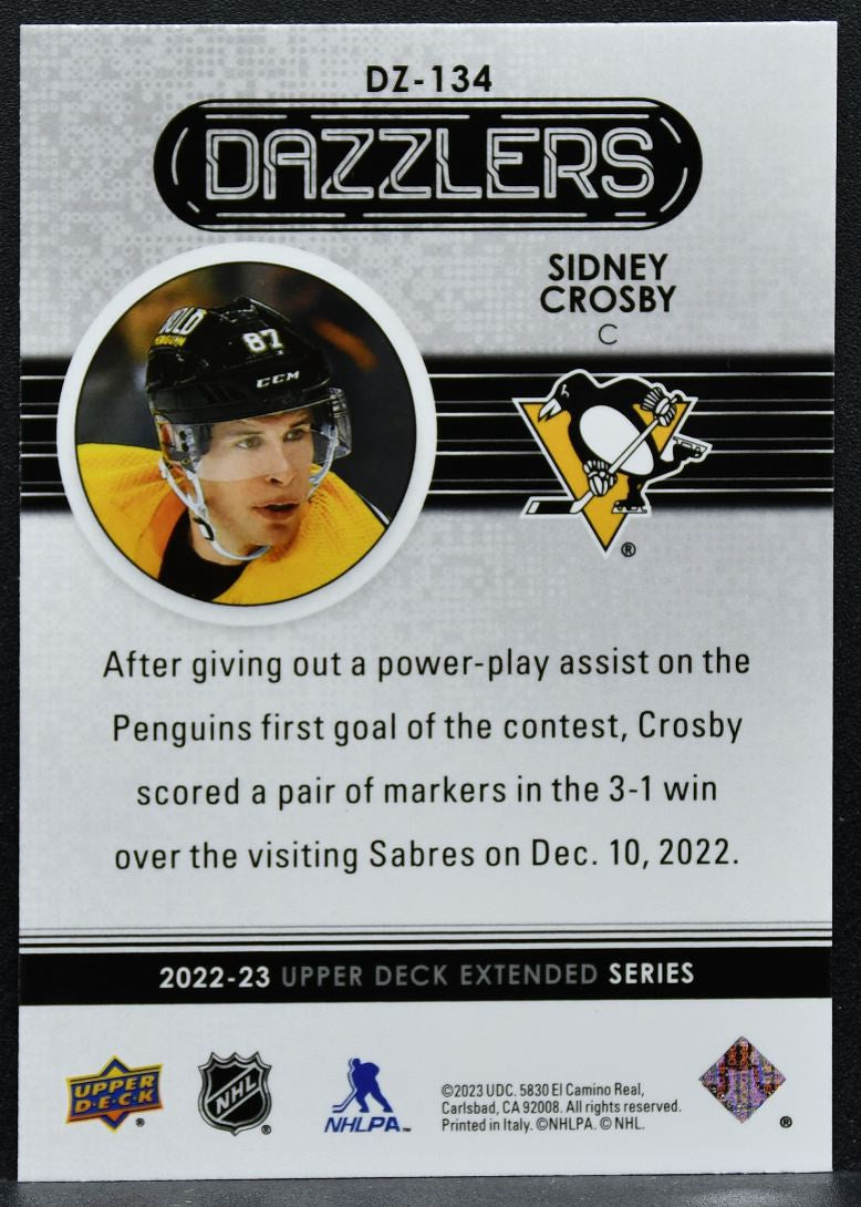 2022-23 Upper Deck Dazzlers Pink Sidney Crosby DZ-134 Pittsburgh Penguins 8953