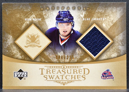 2005-06 UD Artifacts Treasured Swatches Rick Nash Jackets 088/275 Jersey 0547