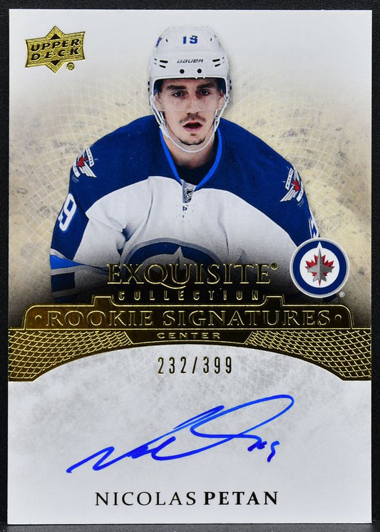 2015-16 Upper Deck Ice Exquisite Rookie Signatures Nicolas Petan RC Auto 0442