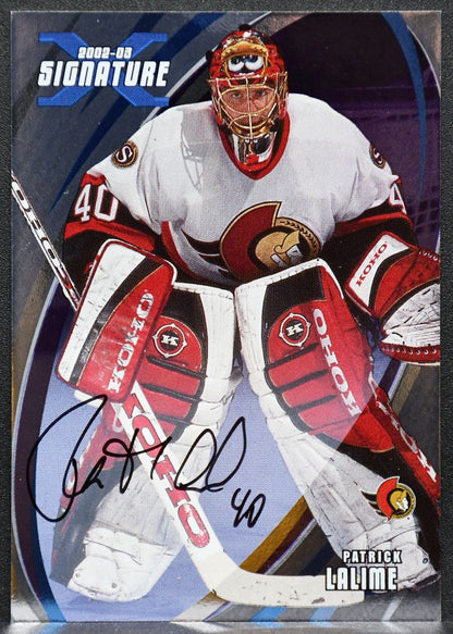2002-03 In The Game Signature Patrick Lalime 035 Ottawa Senators Auto 3887