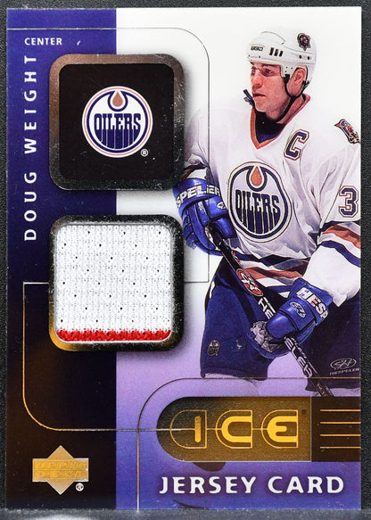 2001-02 Upper Deck Ice Jerseys Doug Weight J-DW Edmonton Oilers Jersey 4874