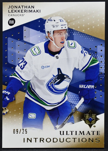 2024-25 UD Ultimate Collection Lekkerimaki UI-LE Vancouver Canucks RC /25