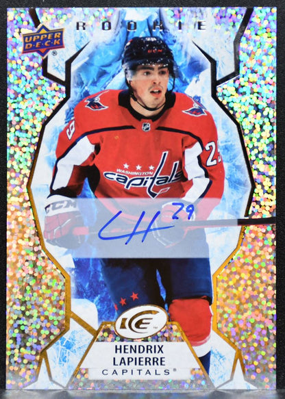 2021-22 Upper Deck Ice Rookie Auto Hendrix Lapierre 121 Capitals RC Auto 6655