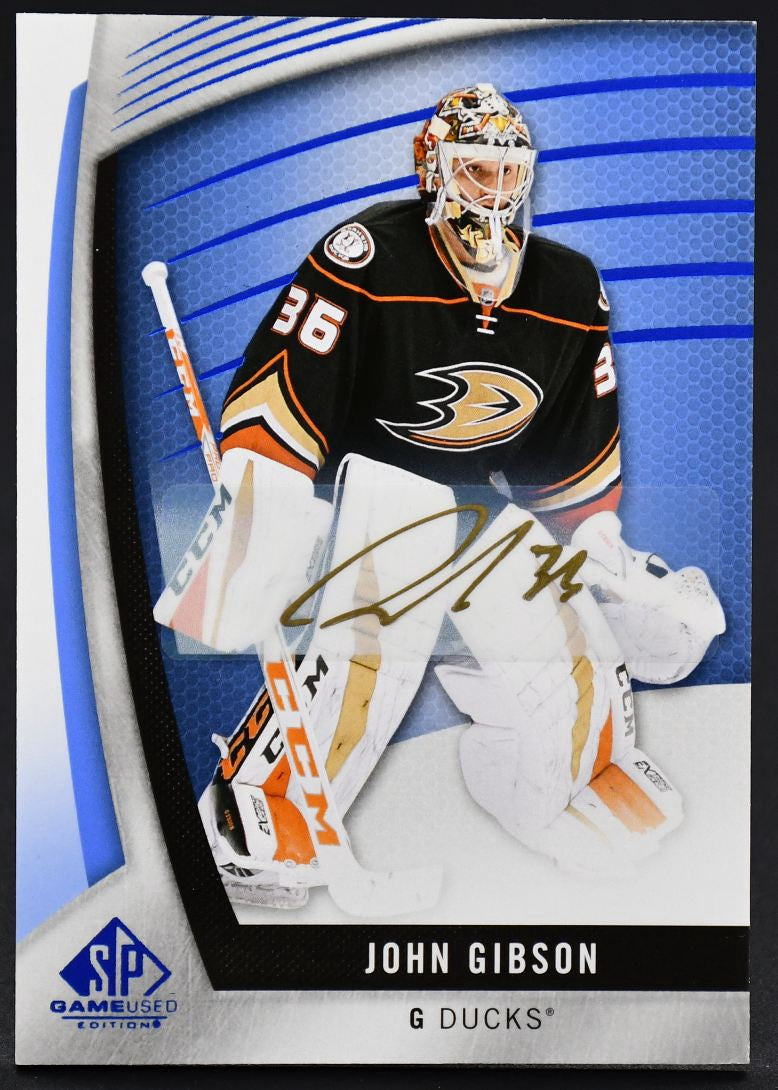 2017-18 SP Game Used Base Auto John Gibson 37 Auto