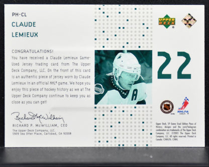 2002-03 SP Game Used Piece of History Lemieux 141/225 Jersey 4022