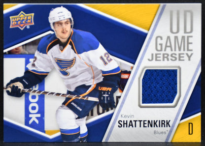 2011-12 UD Series 1 Game Jerseys Kevin Shattenkirk GJ-KS Blues Jersey 5439