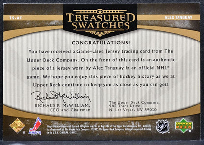 2005-06 UD Artifacts Treasured Swatches Alex Tanguay 109/275 Jersey 0554
