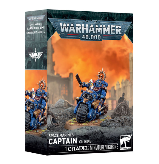 Space Marines Captain On Bike (PRE ORDER) (RELEASE OCT 03)