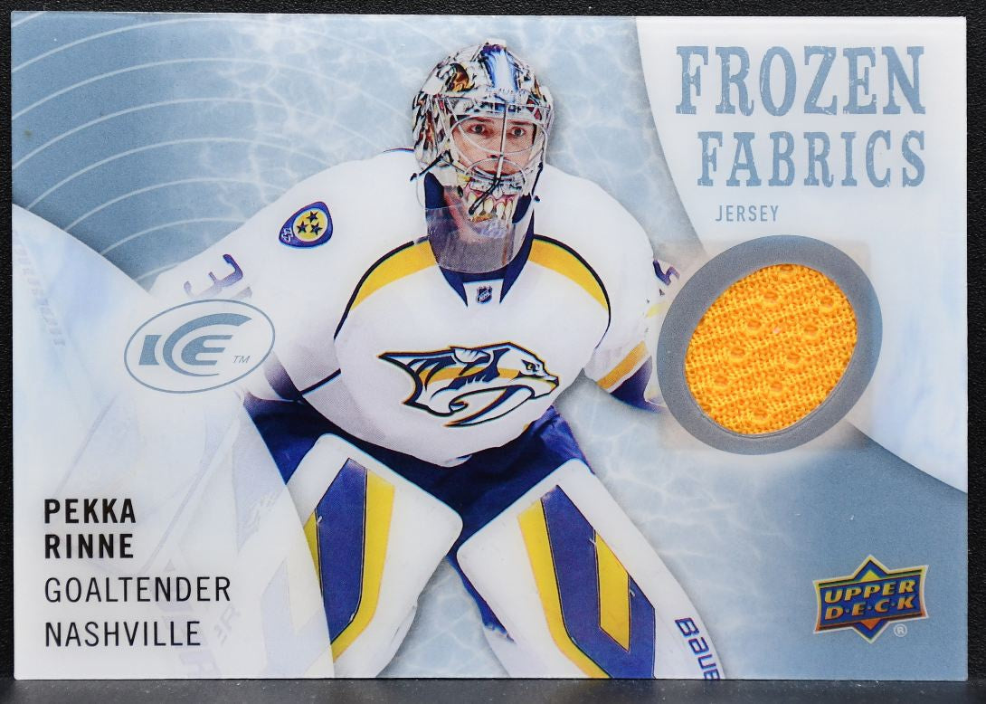 2014-15 Upper Deck Ice Frozen Fabrics Pekka Rinne FZF-PR Predators Jersey 3070