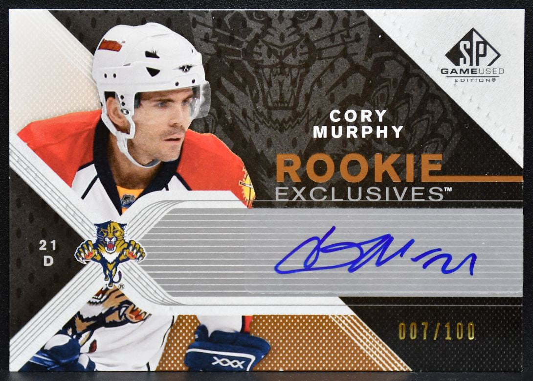 2007-08 SP Game Used Exclusives Cory Murphy RE-MU Panthers RC Auto 007/100 2766